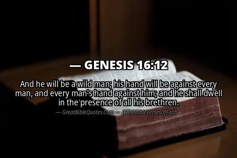 GENESIS 16:12 Verse Image