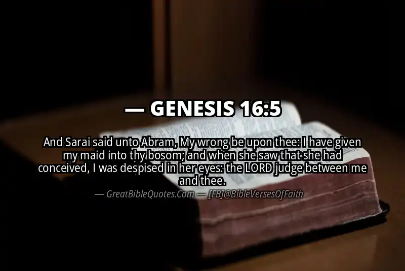GENESIS 16:5 Verse Image