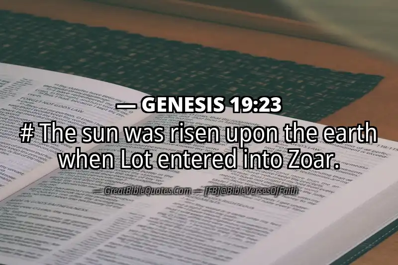 GENESIS 19:23 Verse