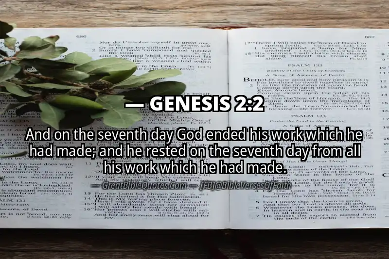 Bible verse: GENESIS 2:2 Image