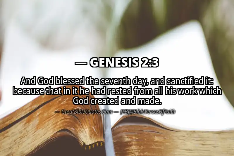 Bible verse: GENESIS 2:3 Image