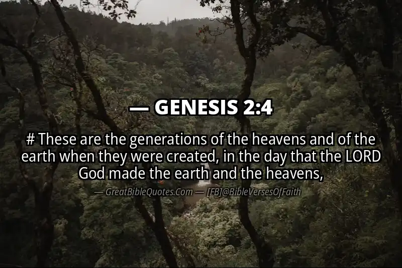Bible verse: GENESIS 2:4 Image