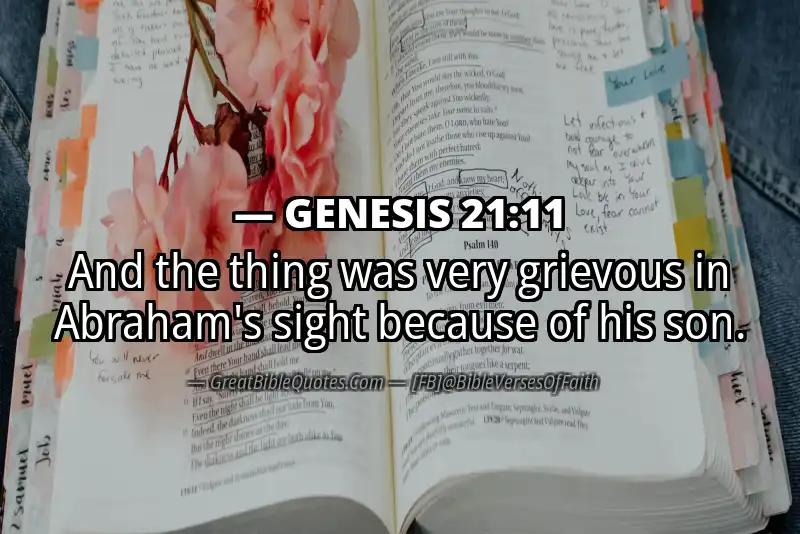 GENESIS 21:11 Verse Image