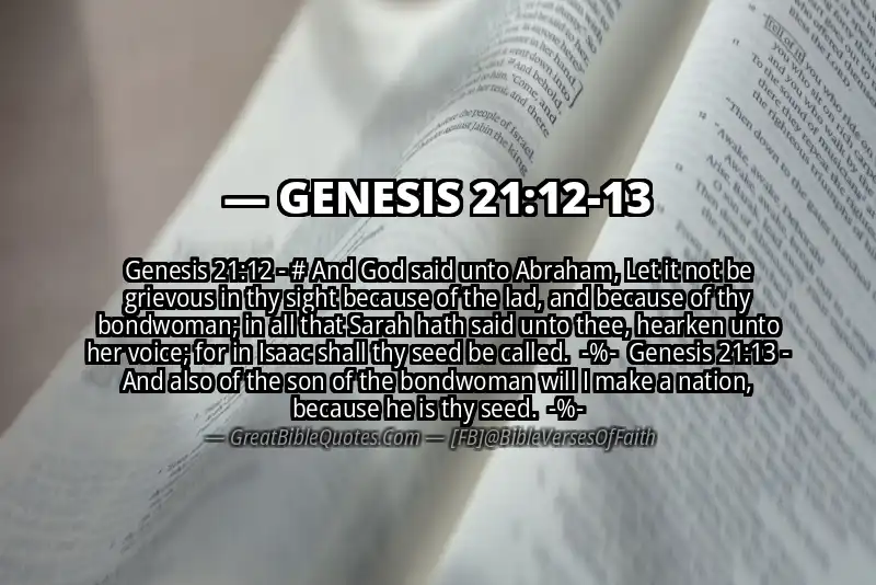 Image for GENESIS 21:12-13 Bible verse