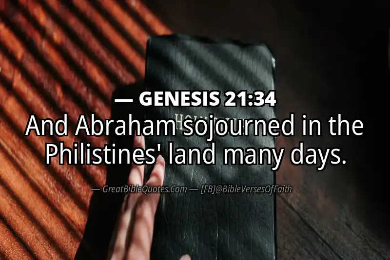 GENESIS 21:34 Verse Image