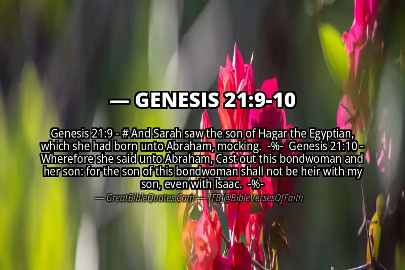 Image for GENESIS 21:9-10 Bible verse
