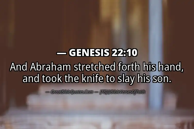 GENESIS 22:10 Verse Image