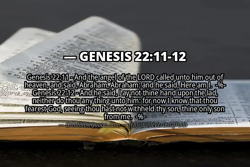 Image for GENESIS 22:11-12 Bible verse