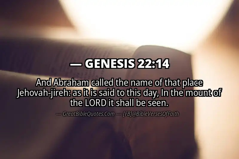 GENESIS 22:14 Verse