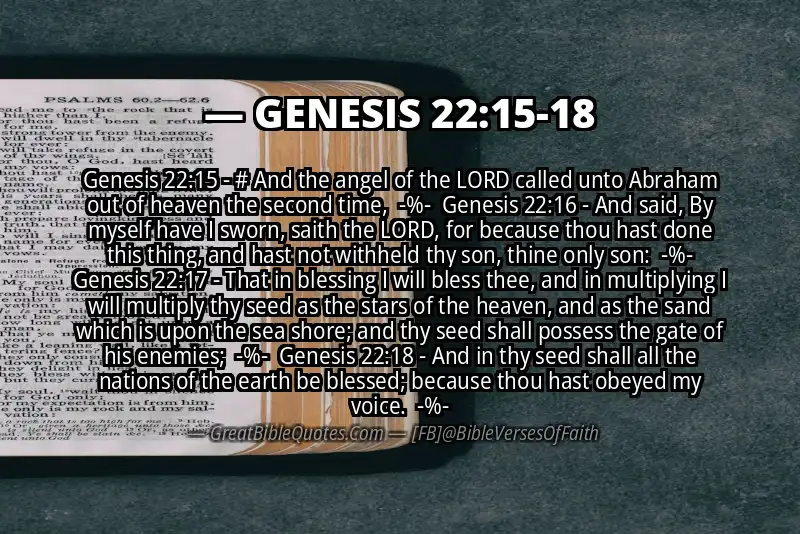 Image for GENESIS 22:15-18 Bible verse