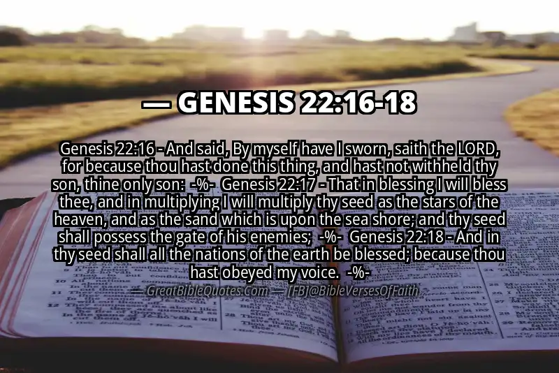 Image for GENESIS 22:16-18 Bible verse