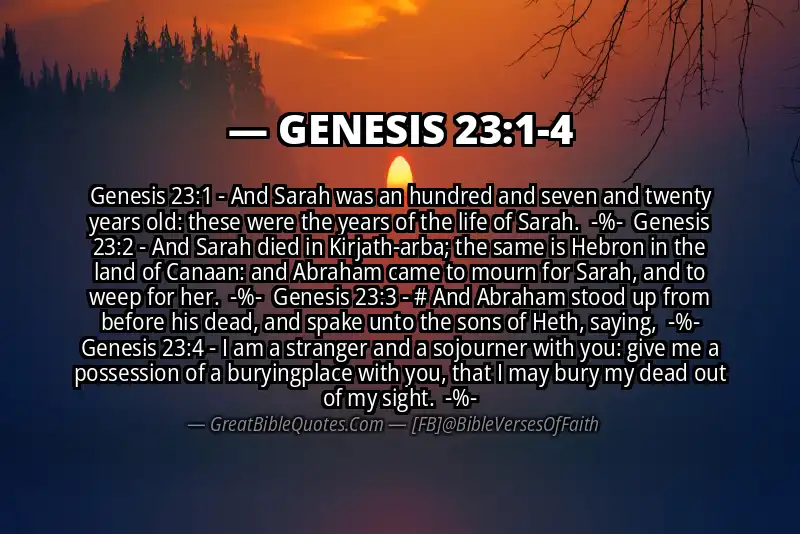 Image for GENESIS 23:1-4 Bible verse