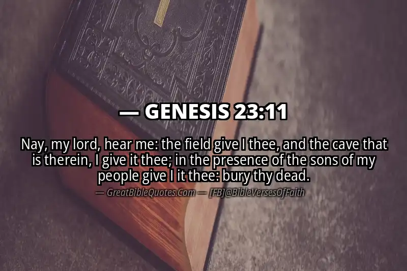 GENESIS 23:11 Verse