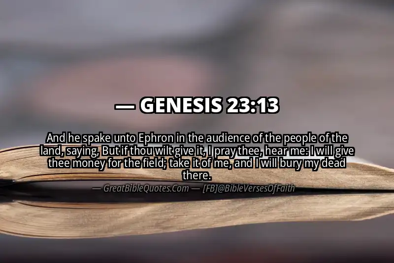 GENESIS 23:13 Verse Image