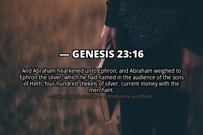 GENESIS 23:16 Verse