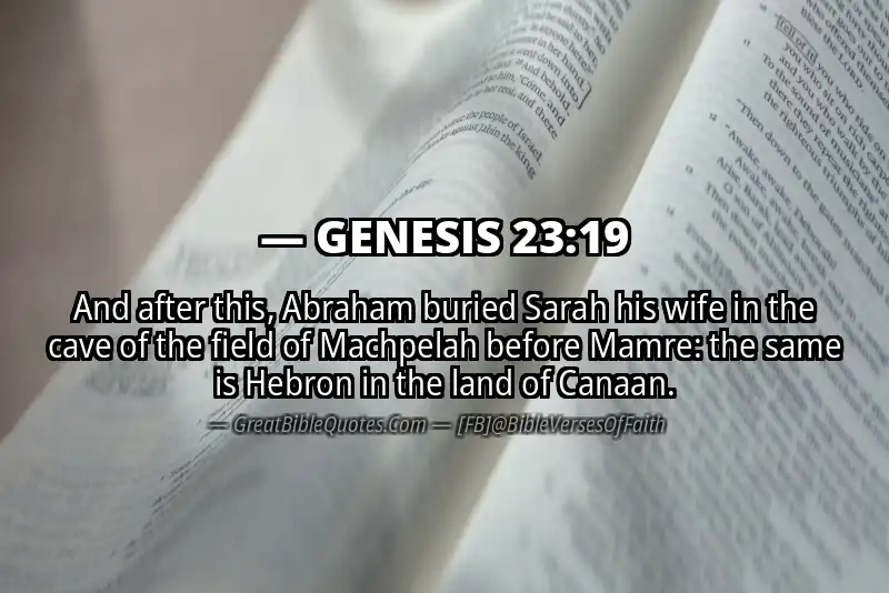 GENESIS 23:19 Verse