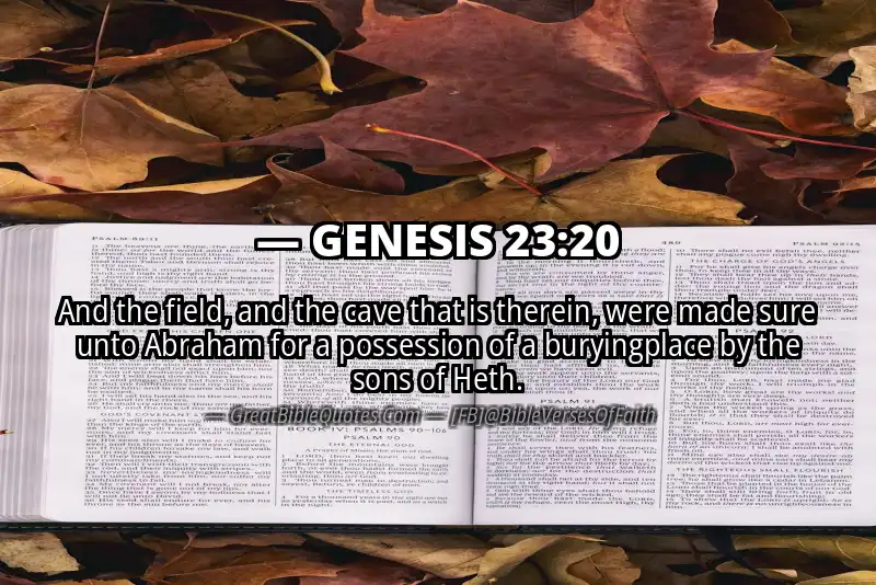 GENESIS 23:20 Verse