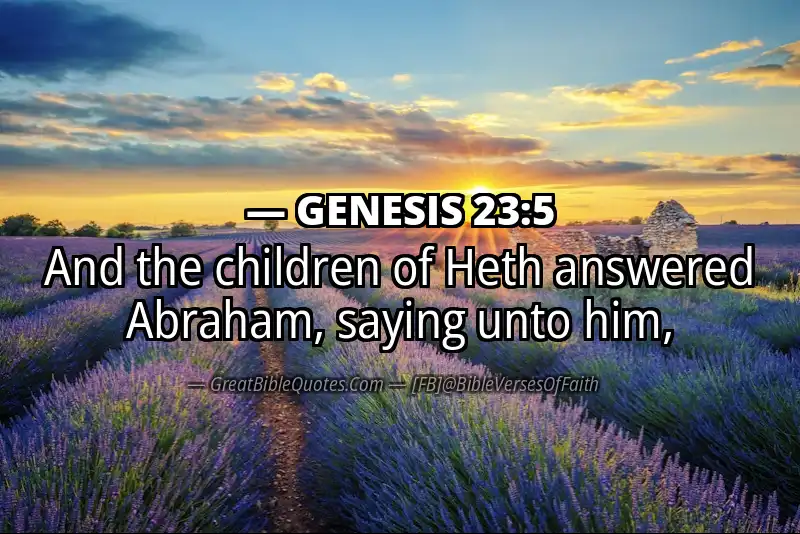 GENESIS 23:5 Verse Image