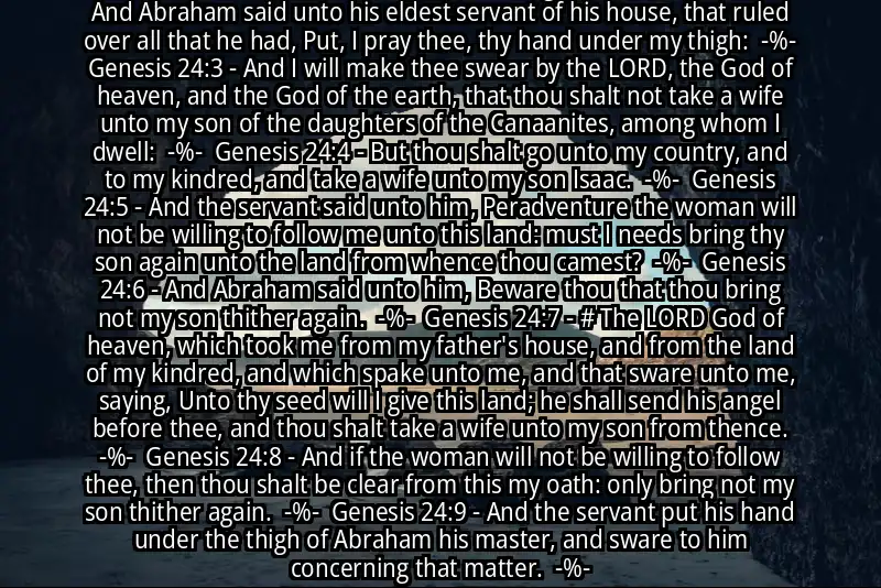 Image for GENESIS 24:1-9 Bible verse