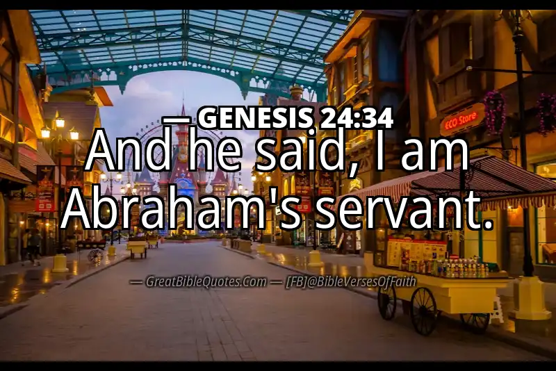 GENESIS 24:34 Verse