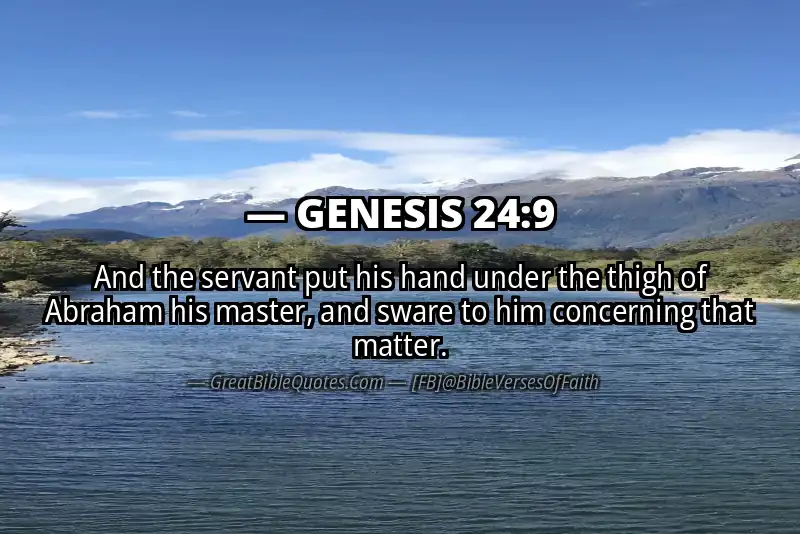GENESIS 24:9 Verse