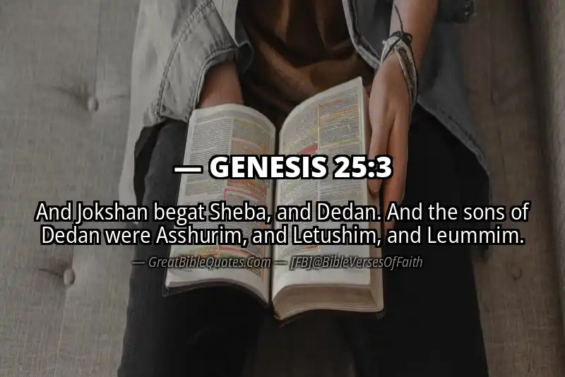 GENESIS 25:3 Verse