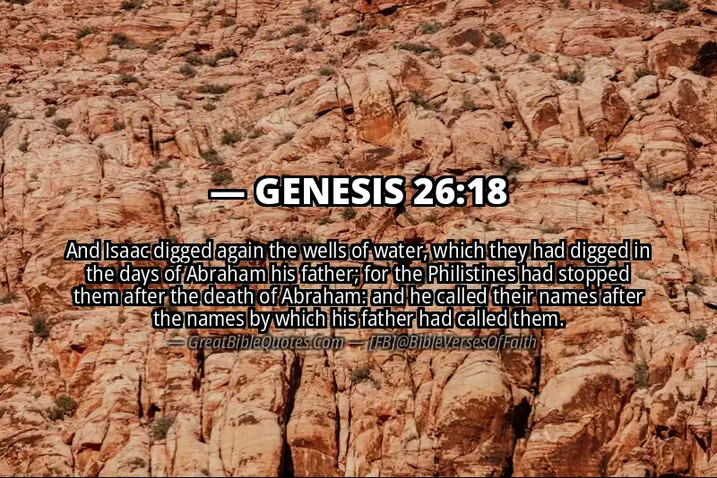 GENESIS 26:18 Verse Image