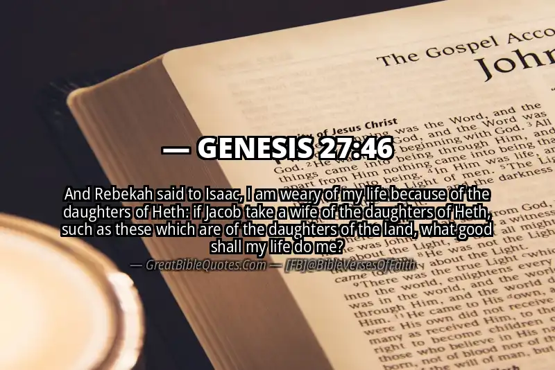 GENESIS 27:46 Verse