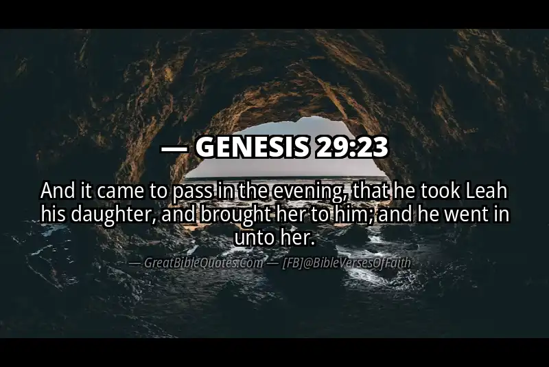 GENESIS 29:23 Verse