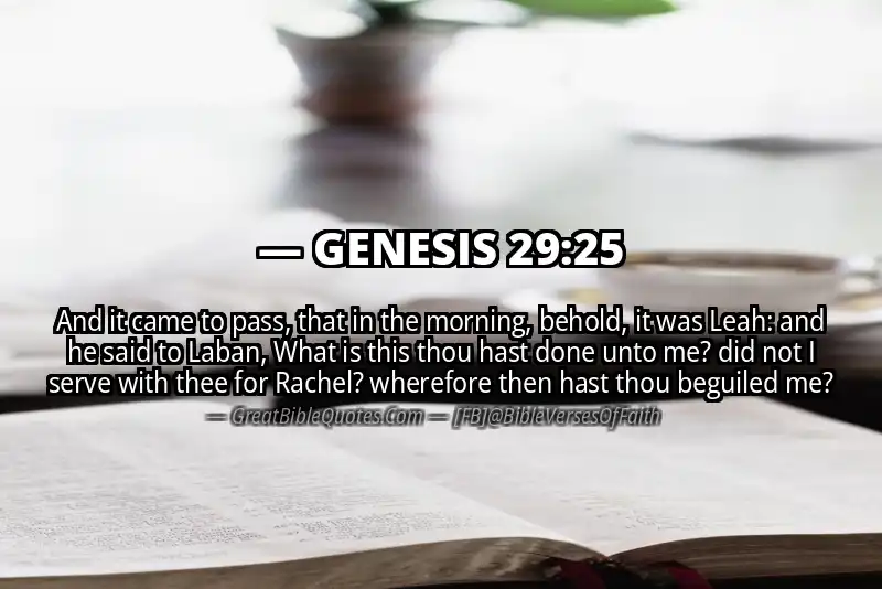 GENESIS 29:25 Verse
