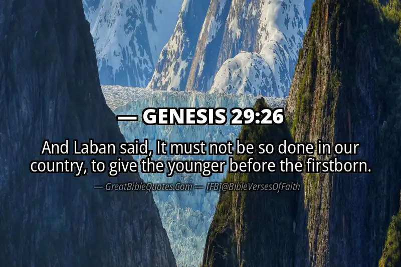 GENESIS 29:26 Verse
