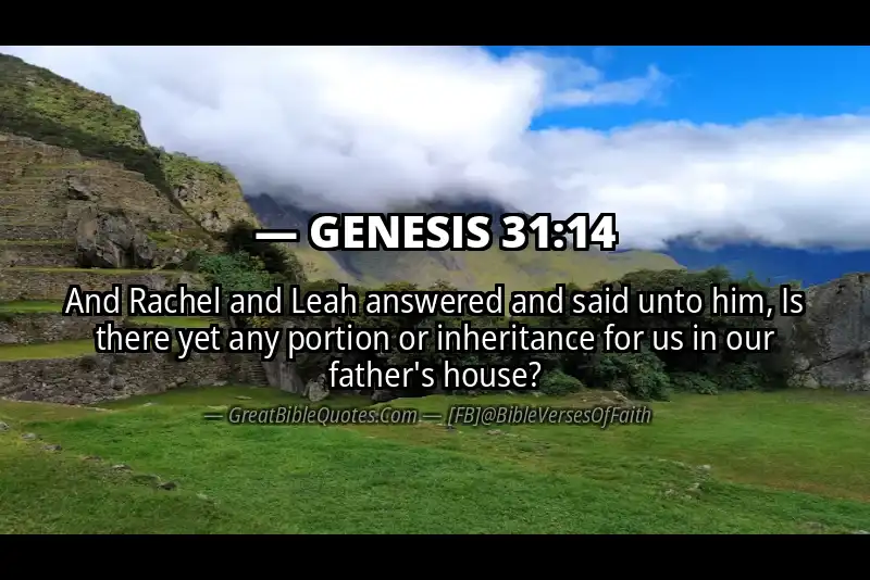 GENESIS 31:14 Verse