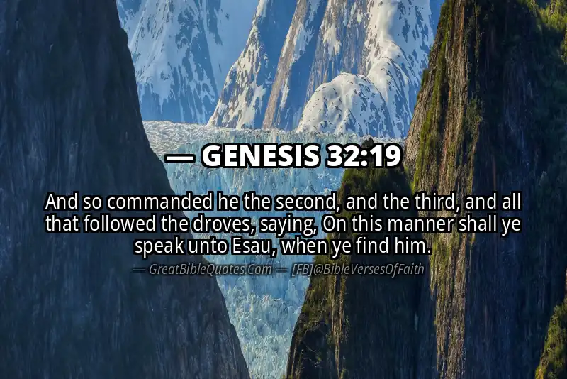 GENESIS 32:19 Verse