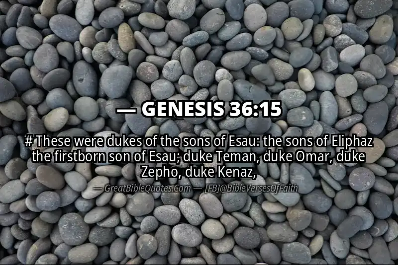 GENESIS 36:15 Verse