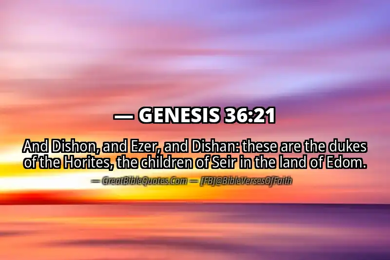 GENESIS 36:21 Verse Image