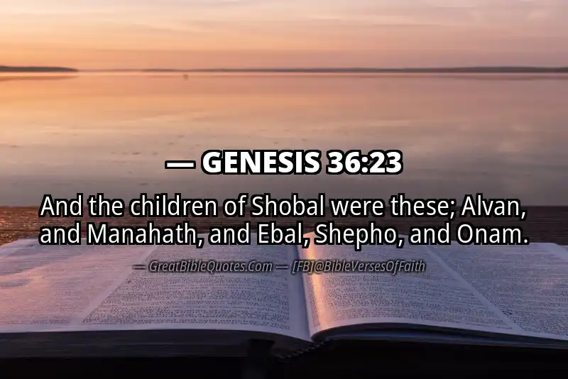 GENESIS 36:23 Verse Image