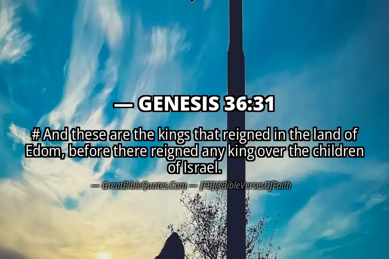 GENESIS 36:31 Verse Image
