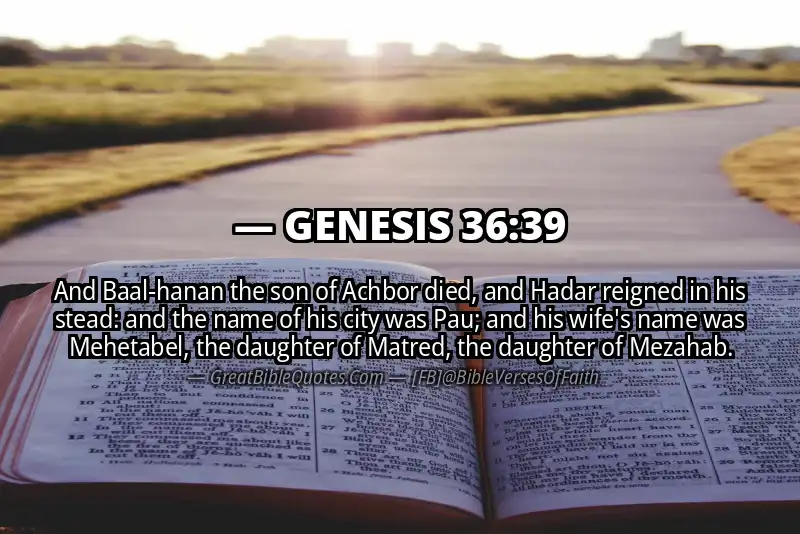 GENESIS 36:39 Verse