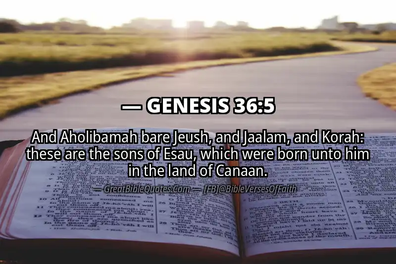 GENESIS 36:5 Verse