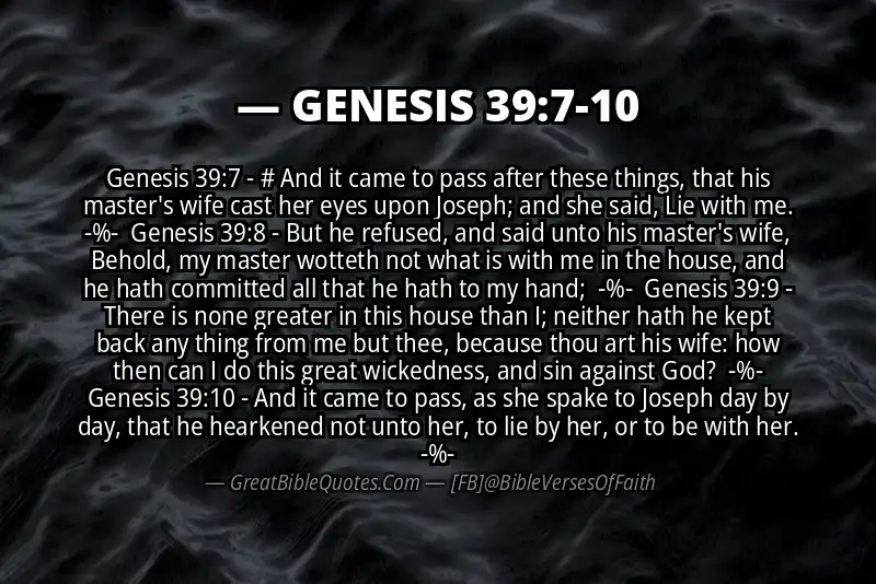 Image for GENESIS 39:7-10 Bible verse