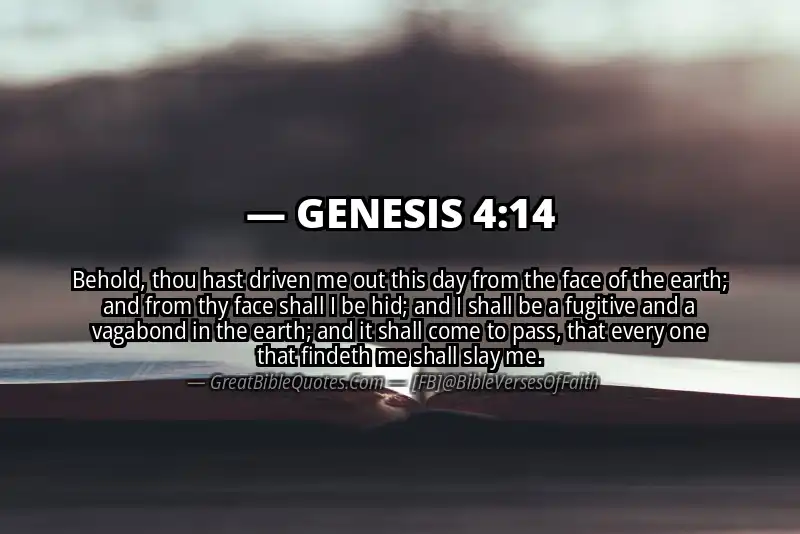 Bible verse: GENESIS 4:14 Image