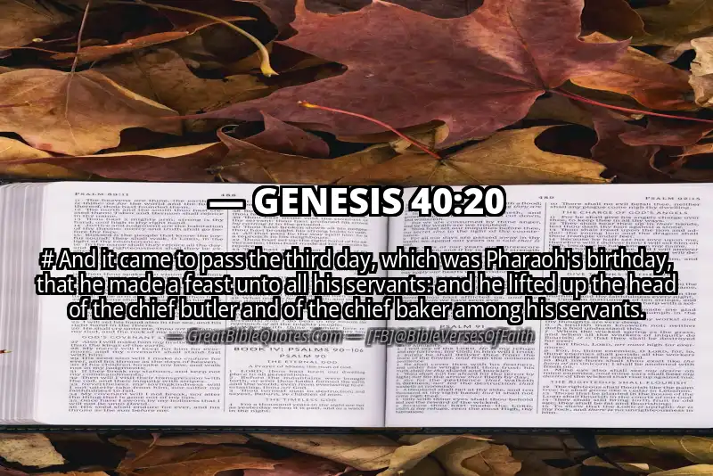 GENESIS 40:20 Verse