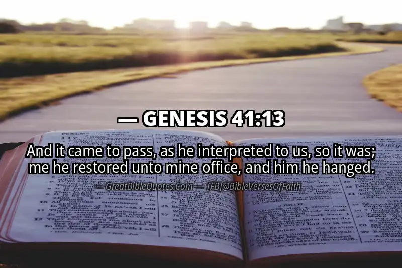 GENESIS 41:13 Verse Image
