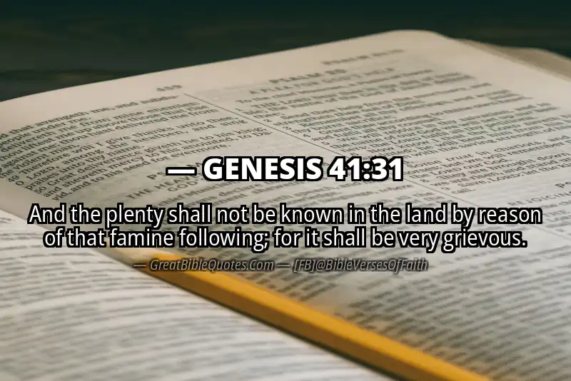GENESIS 41:31 Verse