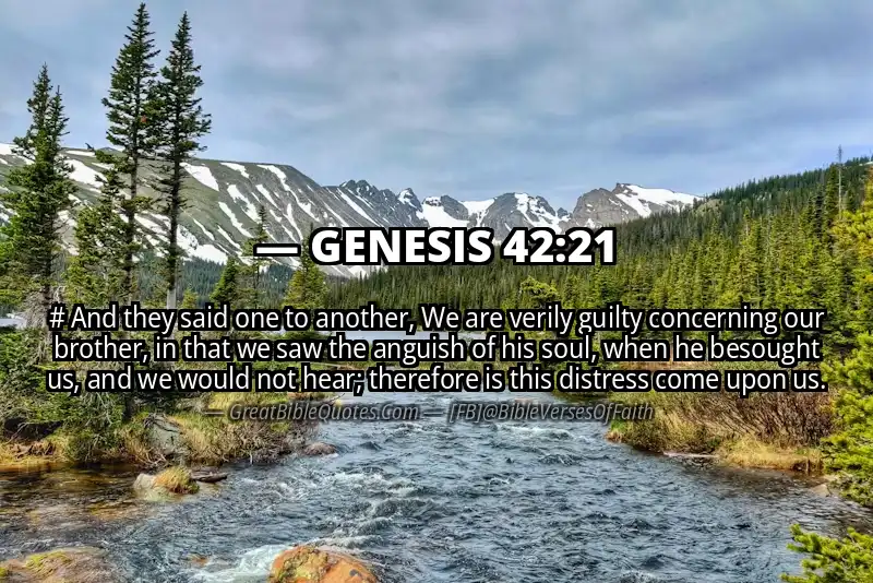 GENESIS 42:21 Verse Image