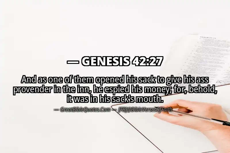 GENESIS 42:27 Verse