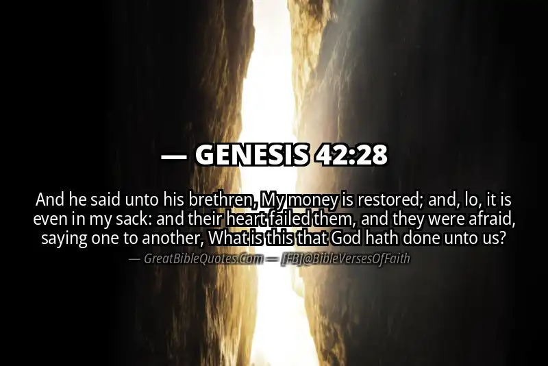 GENESIS 42:28 Verse