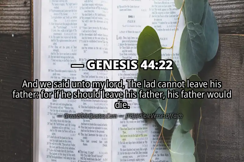 GENESIS 44:22 Verse