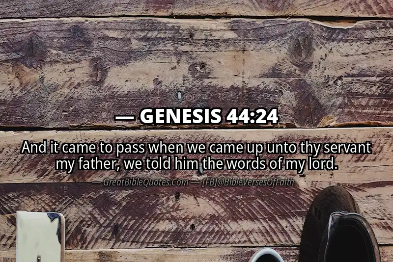 GENESIS 44:24 Verse