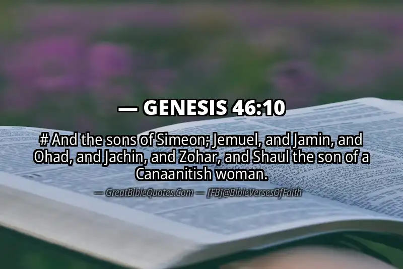 GENESIS 46:10 Verse